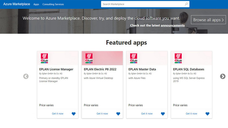 EPLAN is now available in the Microsoft Azure Marketplace